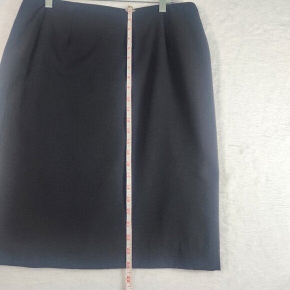Merona Stretch Black Knee Length, Midi, Pencil Skirt Stretch Zipper Size 12 - Picture 8 of 9